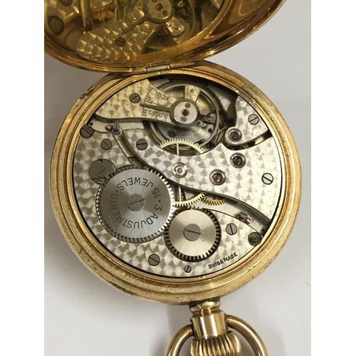 541 - Vintage Masonic Memento Mori full hunter Pocket Watch, in working order