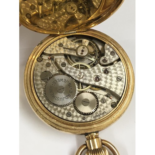 541 - Vintage Masonic Memento Mori full hunter Pocket Watch, in working order