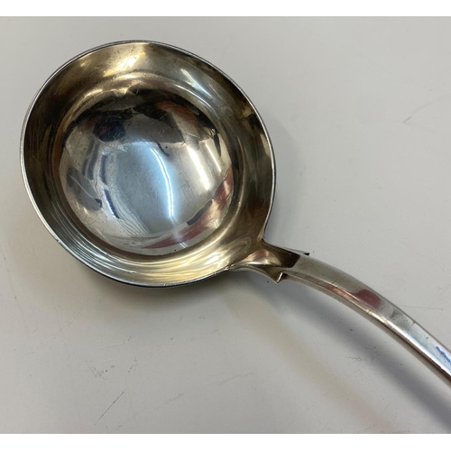 530 - Enormous Victorian Scottish Silver Cook’s Ladle. King Pattern. Clear Hallmark for Jos Haywood, Glasg... 