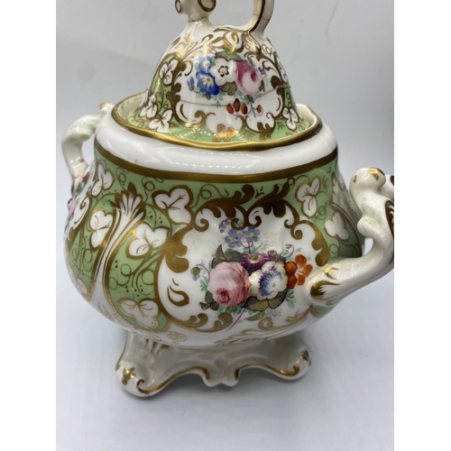 566 - Hilditch and Hopwood Sugar Box circa 1845, 20cm tall, crack on lid