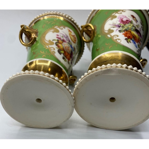 583 - 2x H&R Daniel Spill vases in need of restoration, 12 & 15cm tall (2)