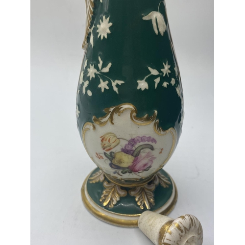 586 - H&R Daniel scent bottle in good condition, 17cm tall