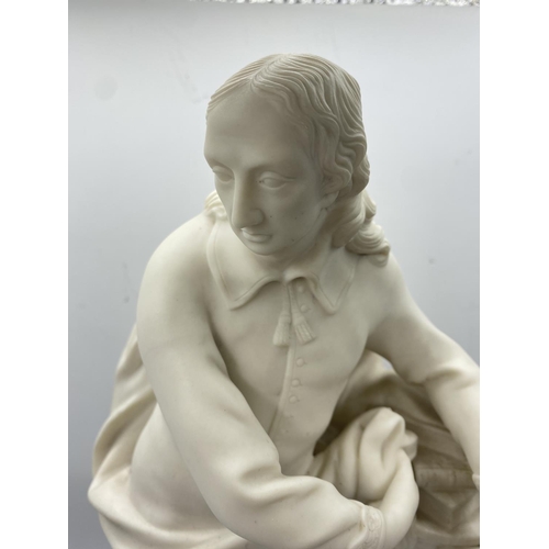 632 - Large ceramic statue of a scholar, 36cm tall and weight 2.3kg