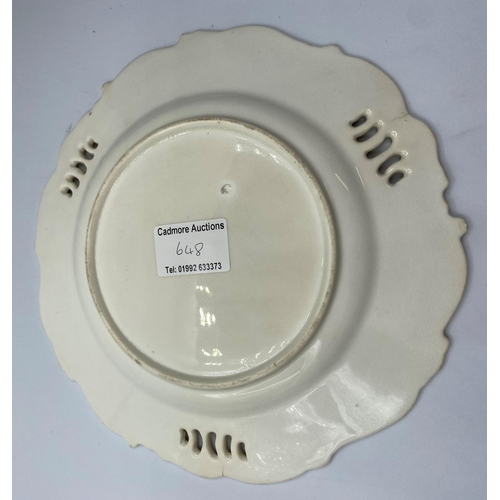 648 - H&R Daniel shell pierced shape plate with wear related marks