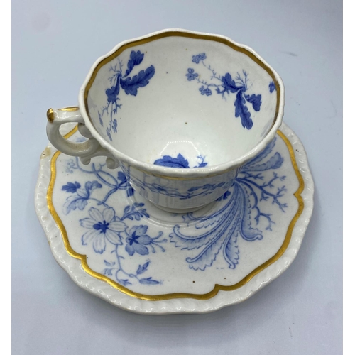 656 - A very early gadroon shape cup & saucer in good condition circa 1822