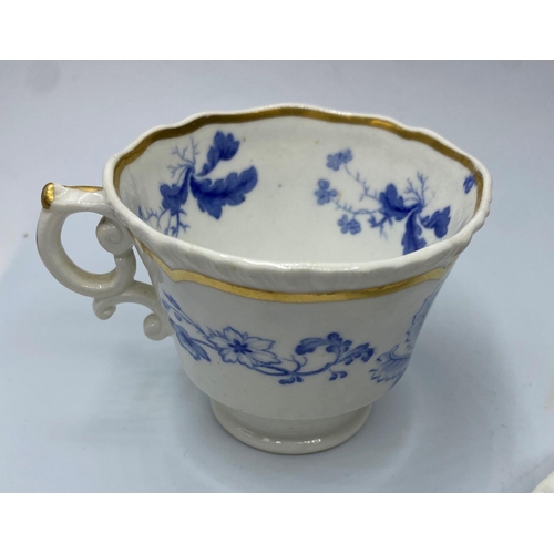 656 - A very early gadroon shape cup & saucer in good condition circa 1822