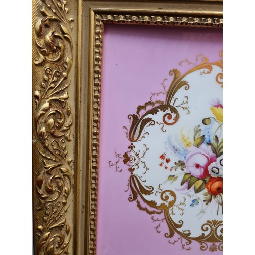 593 - Unusual H&R Daniel wall plaque in baroque gilt frame, 31.5cm and weight 2.15kg