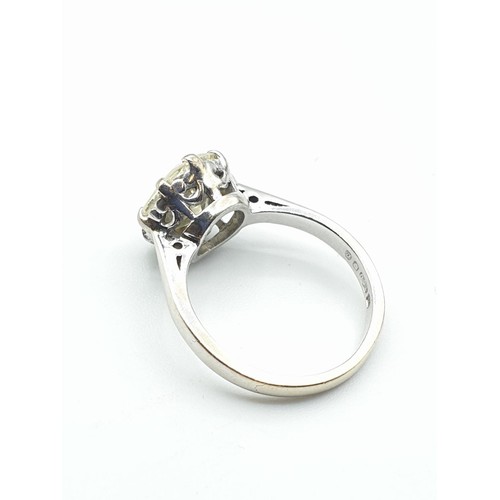 672 - 1.9ct diamond old cut solitaire ring set in 18ct white gold, size K weight 2.1g