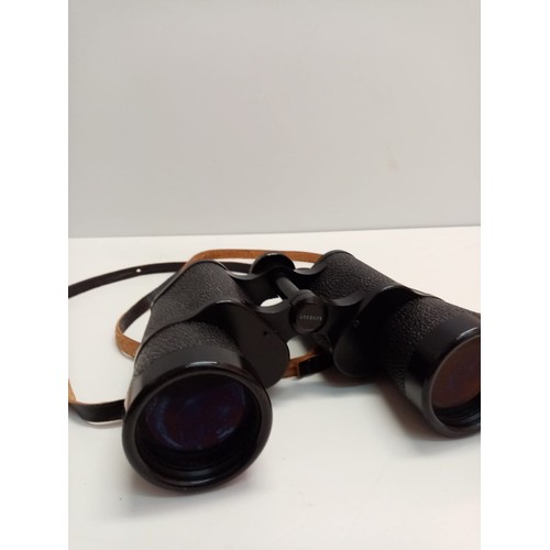 47 - Large Carl Zeiss Jena Binoculars in Leather Carrying Case, 10 x 50w.