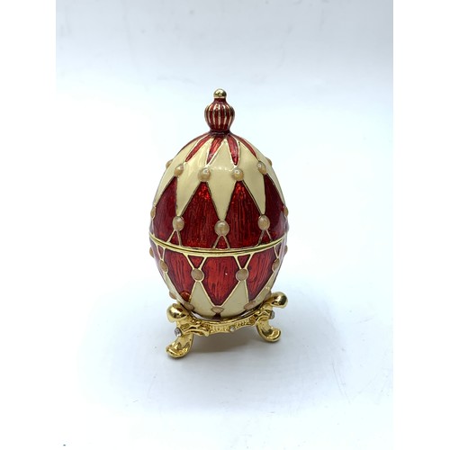 77 - A Silver (Marked 925) and 18K Gold Filled with Red and Clear Stones Presented in a 