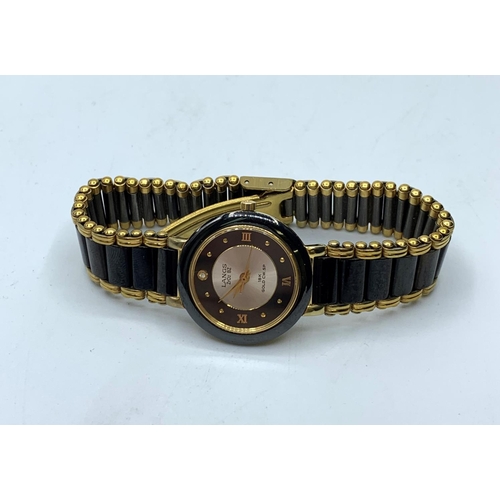 327 - Langs Ladies dress watch in black and gold