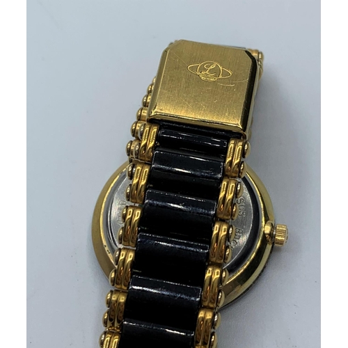 327 - Langs Ladies dress watch in black and gold