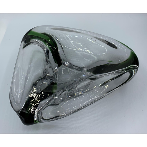 387 - Moreno glass triangular dish, 18cm sides