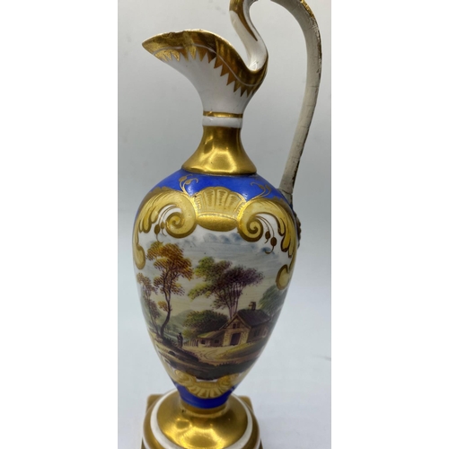 650 - Daniel Grecian style urn 18cm tall with repair to handle and cracks in base