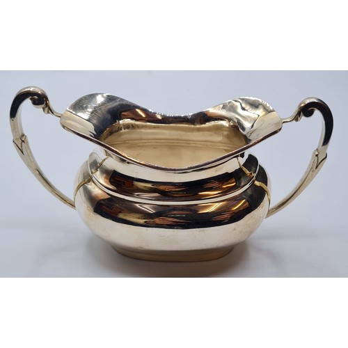 102 - Vintage Silver Sugar Bowl, Baluster Centre with Scroll Handles. Clear Hallmark Showing Crisford & No... 