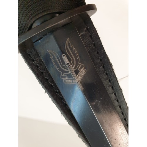 26 - Current Issue Commando Dagger with S.A.S Cap Badge Engraved onto the blade.