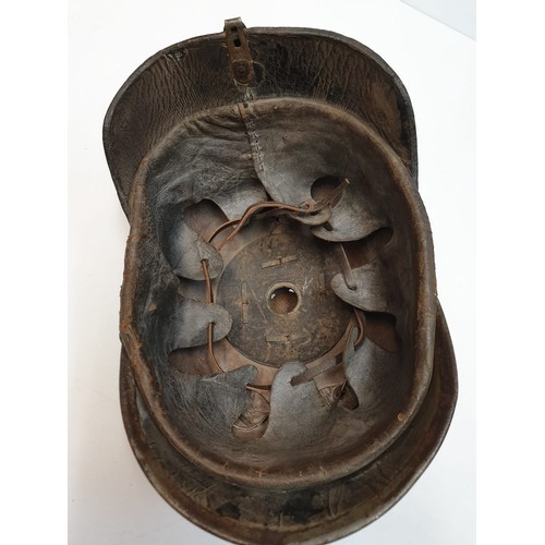 107 - WW1 Imperial German 1915 Pickelhaube. (Missing the detachable spike) Found in a cellar near Bapume, ... 