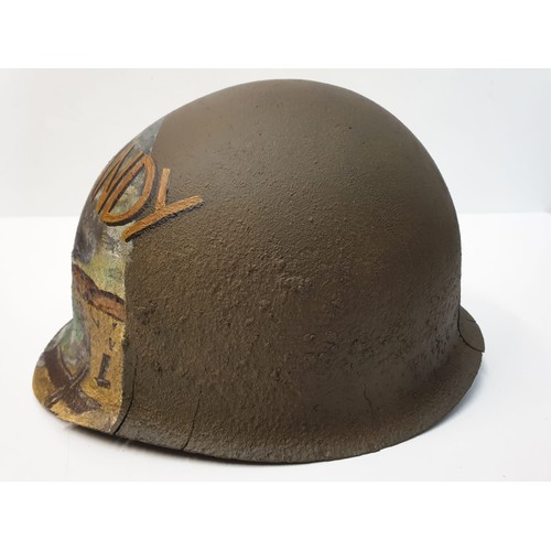 110 - US Normandy Memorial painted Helmet.