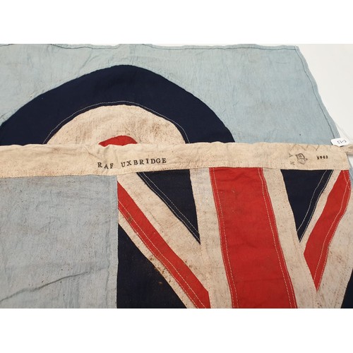 111 - WW2 R.A.F Station Flag- Uxbridge 1943. Individually sewn panels, 100x67cm approx