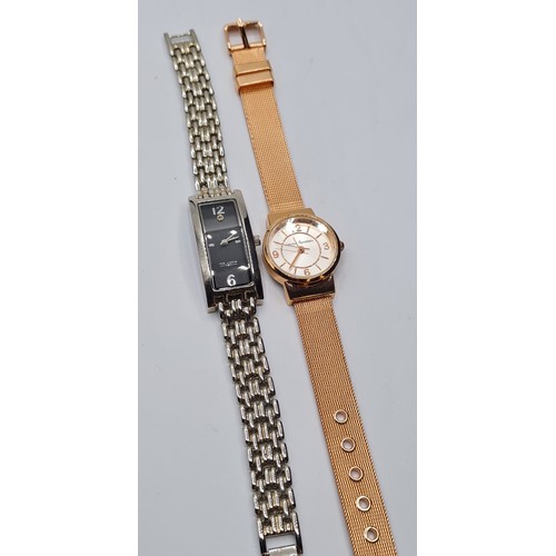 299 - 2x Modern Ladies Wristwatches. 1x Nathalie Andersen Circular Face Rose Gold Colour. 1x Via Lucia 181... 