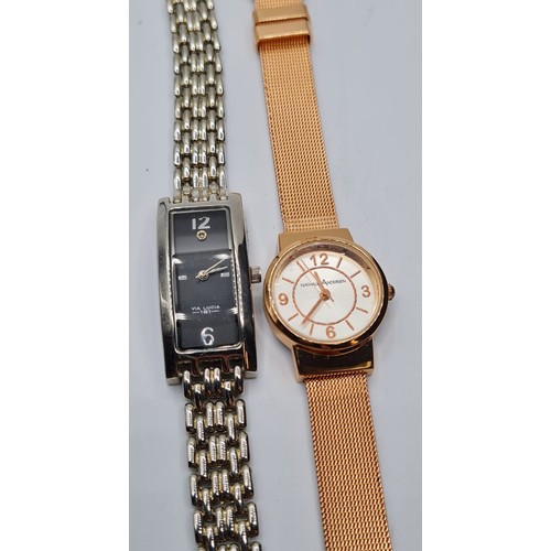 299 - 2x Modern Ladies Wristwatches. 1x Nathalie Andersen Circular Face Rose Gold Colour. 1x Via Lucia 181... 