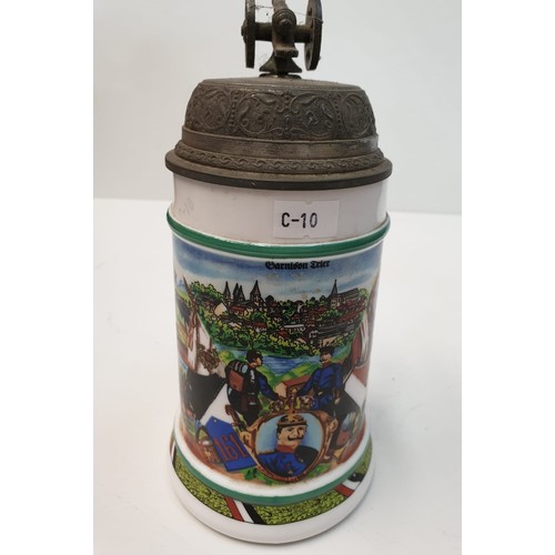 116 - Post war lidded Stein to the Prussian 161 st Infantry Division during WW1.