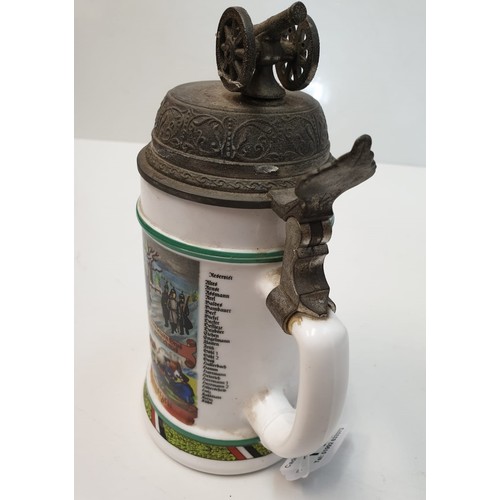 116 - Post war lidded Stein to the Prussian 161 st Infantry Division during WW1.