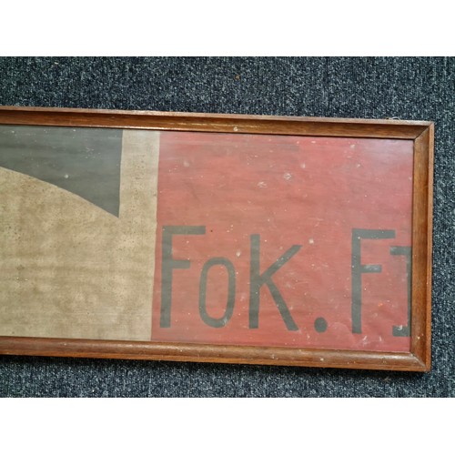 96 - WW1 Imperial German Framed Fokker Aircraft Fabric Fragment.