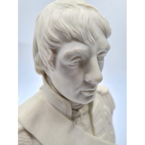 214 - A ceramic bust of Horatio Nelson, 20cms tall &.5kg