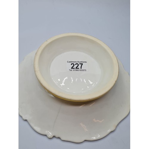 227 - H&R Daniel footed platter with slight surface cracks