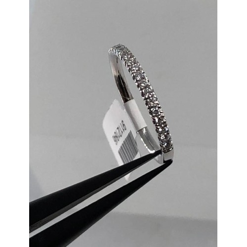 479 - 18k white gold half eternity ring with 0.17ct diamonds, weight 1.92g and size L (ecn705)