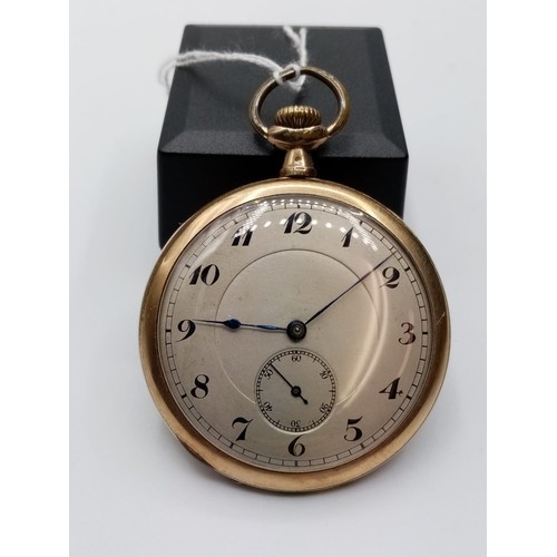 544 - Late 19th Century Slimline Gold Filled Pocket Watch, 61.6g