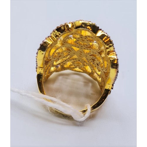 66 - An antique diamond ring - possibly late Victorian - with yellow and white metal (untested) and over ... 