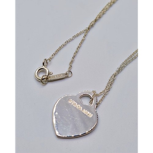 361 - TIFFANY STERLING SILVER HEART NECKLACE