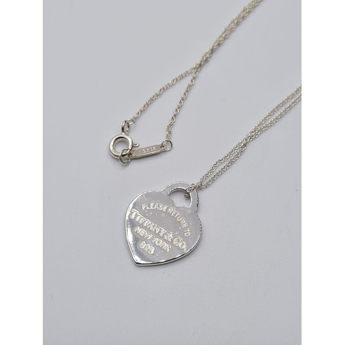 361 - TIFFANY STERLING SILVER HEART NECKLACE