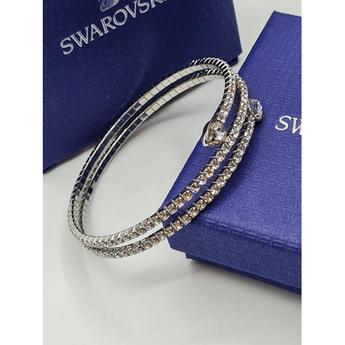 372 - SWAROVSKI EXPANDING BANGLE/BRACELET WITH BOX