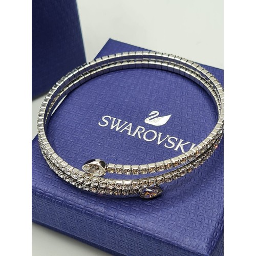 372 - SWAROVSKI EXPANDING BANGLE/BRACELET WITH BOX