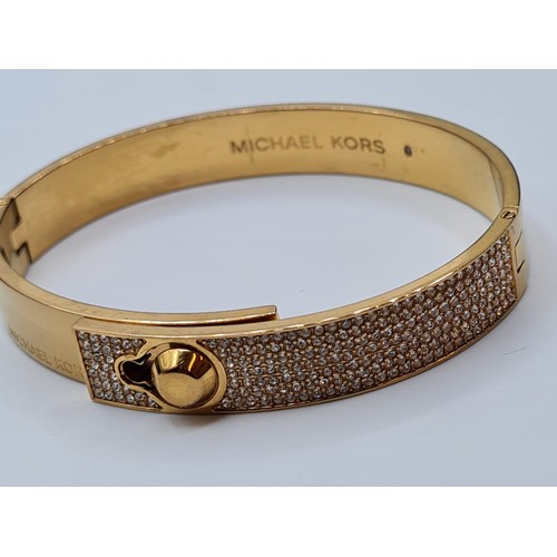 206 - MICHAEL KORS G/P STONE SET BANGLE