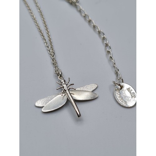 214 - ALEX MONROE STERLING SILVER DRAGONFLY NECKLACE