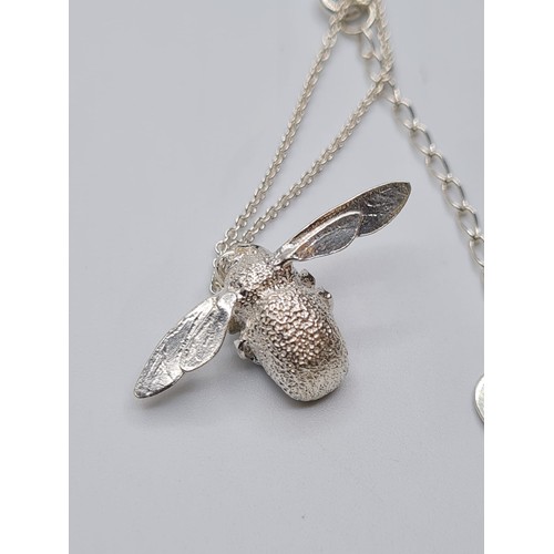 246 - ALEX MONROE STERLING SILVER BUMBLE BEE NECKLACE