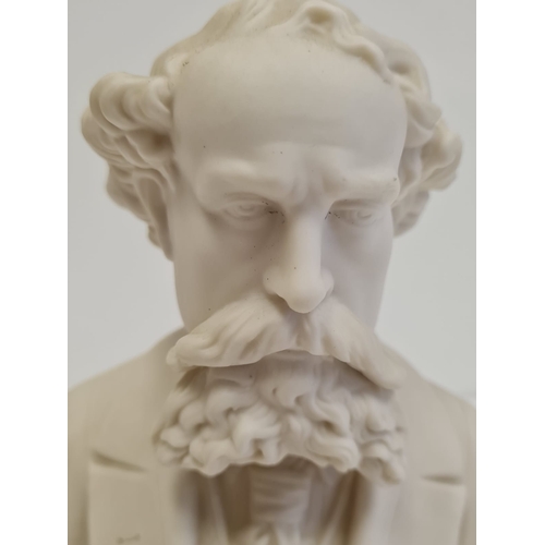 395 - A Ceramic Bust of Charles Dickens, in Good Condition, weight 30g , 19cms Tall.