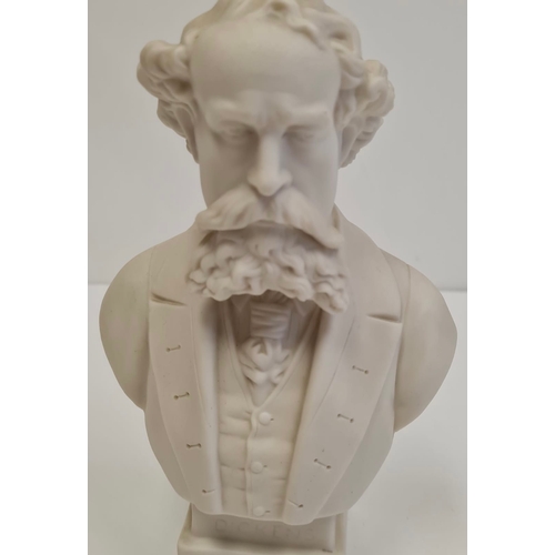 395 - A Ceramic Bust of Charles Dickens, in Good Condition, weight 30g , 19cms Tall.