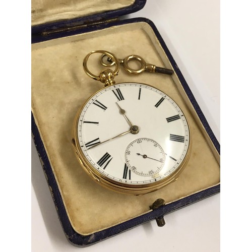 1 - Antique large 18ct solid gold Fusee Pocket Watch with Diamond set balance cock, signed Edward Scrive... 