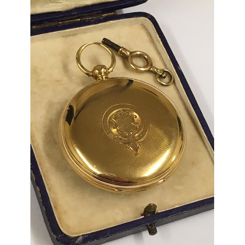 1 - Antique large 18ct solid gold Fusee Pocket Watch with Diamond set balance cock, signed Edward Scrive... 