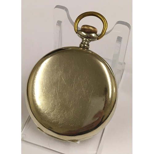 131 - Vintage Gents Pocket watch Guilloche style ottoman dial, 50mm diameter