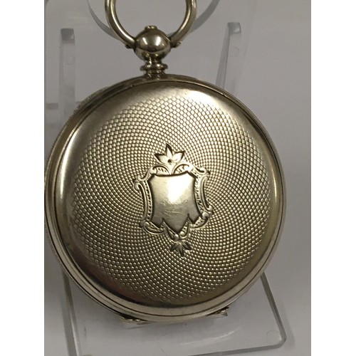 134 - Antique silver gents pocket watch, 50mm diameter