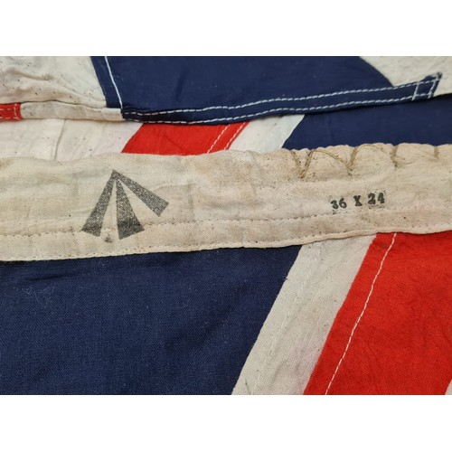 73 - WW2 Union Jack Flag Dated 1944. Individually sewn panels, not a facsimile.