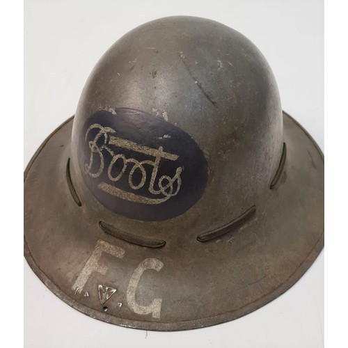 91 - WW2 British Home Front Zuckerman Helmet issued to Civilians working for the War effort. This one was... 