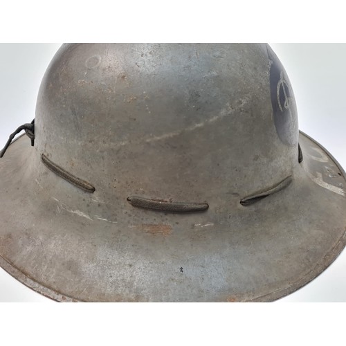 91 - WW2 British Home Front Zuckerman Helmet issued to Civilians working for the War effort. This one was... 