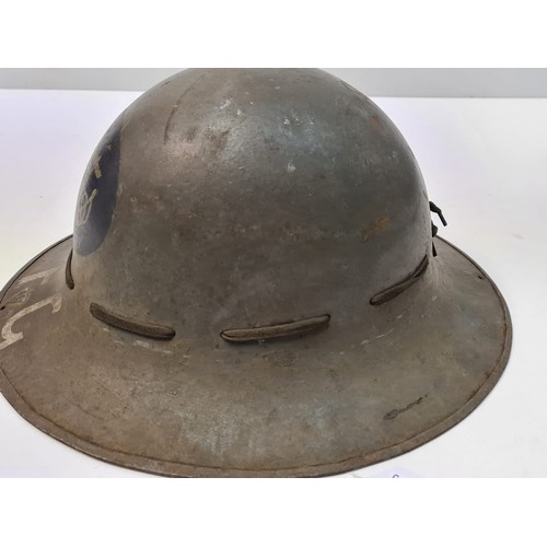 91 - WW2 British Home Front Zuckerman Helmet issued to Civilians working for the War effort. This one was... 